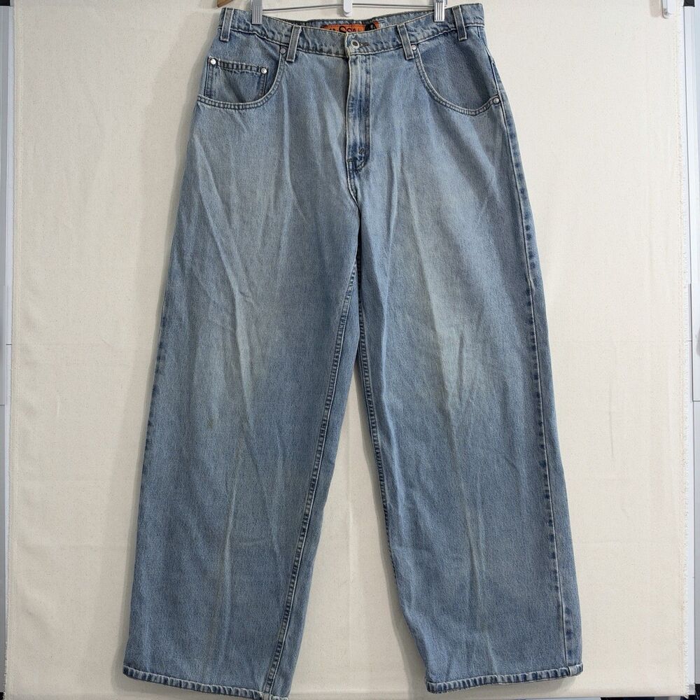 Vintage Levi’s SilverTab Massive Baggy Jeans Mens 36x32 Light Wash 90s